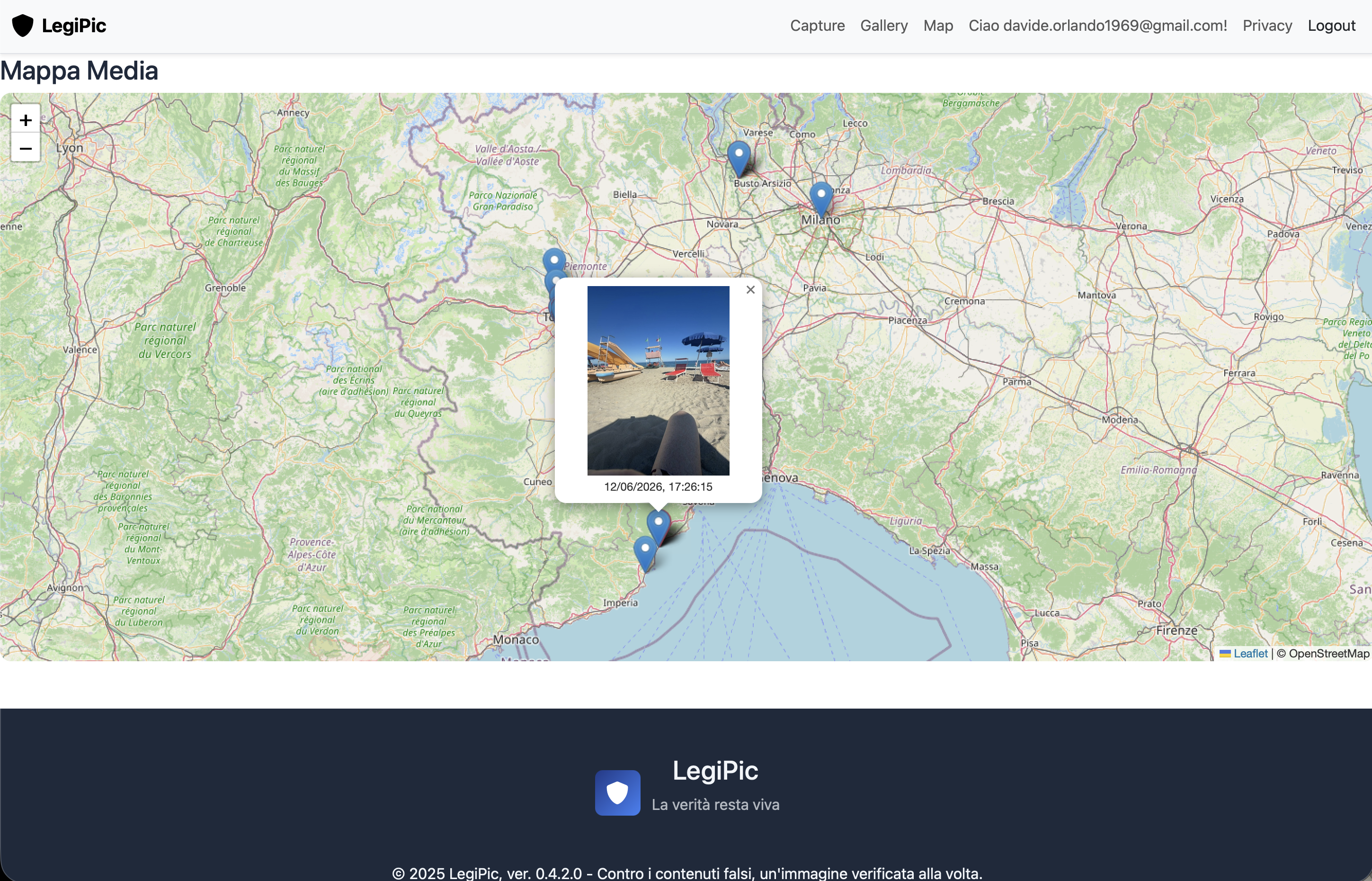 Mappa media italiana di LegiPic